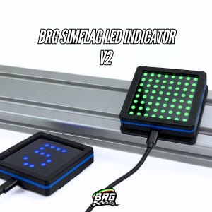 Indicador LED de bandera BRG Simracing V2, 64 LED, Plug and Play