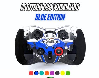 Logitech G29 / G923 PlayStation Mod de volante abierto de aluminio - Empuñaduras de Alcantara – Placa de 3 mm – 28 cm