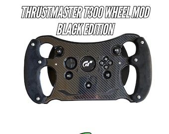 Black Version McLaren GT3 Open Wheel Mod for Thrustmaster T300/RS GT. With suede and 10+ colours