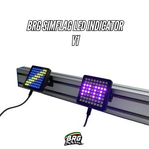 BRG Simracing V1 LEDフラッグインジケーター、64個のLED、プラグアンドプレイ