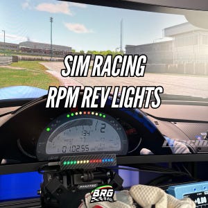 BRG Sim Racing Drehzahlmesser, Drehzahllichter, Flaggen, Spotter, mehrere Konfigurationen, Plug & Play