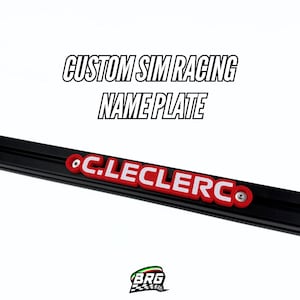 Custom 3D Name Plate with Dual-Color Text – Personalized Letters or Numbers – Adhesive or Aluminum Profile Mount – Sim Rig Decor