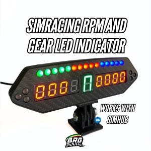Drapeau LED BRG Simracing, indicateur de vitesse, de régime et de rapport, Plug and Play