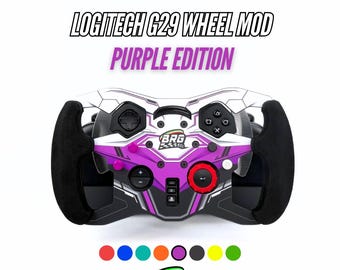 Logitech G29 / G923 PlayStation Mod de volante abierto de aluminio - Empuñaduras de Alcantara – Placa de 3 mm – 28 cm
