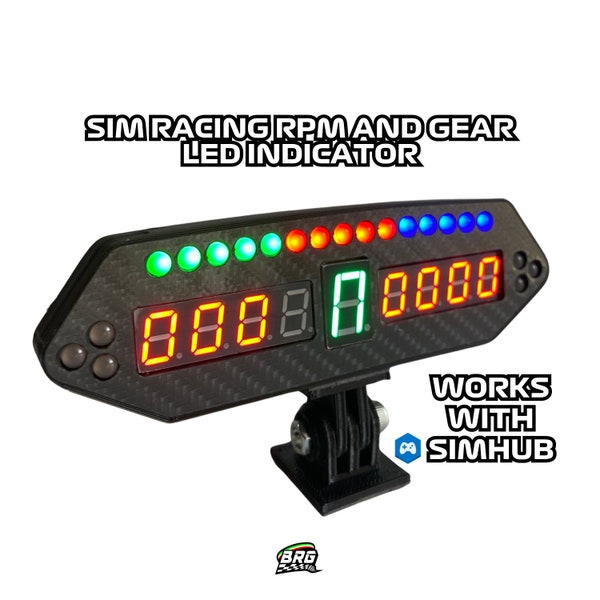 BRG Simracing Led Flag, Gear, Rpm And Speed Indicator, Plug and Play