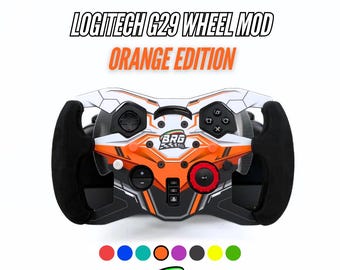 Logitech G29 / G923 PlayStation Mod de volante abierto de aluminio - Empuñaduras de Alcantara – Placa de 3 mm – 28 cm