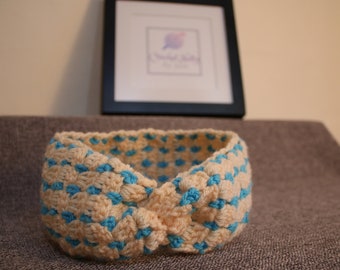 Crocheted Twisted Ear Warmer Pattern - This is a PDF Pattern only
