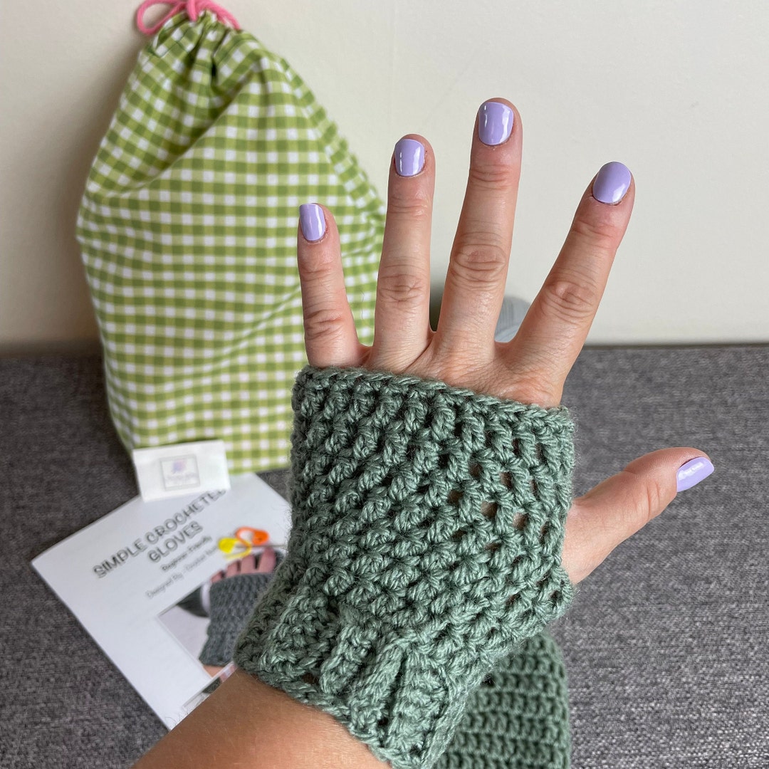 Learn How to Crochet Fingerless Gloves Kit Beginner Friendly Comes With Everything You Need