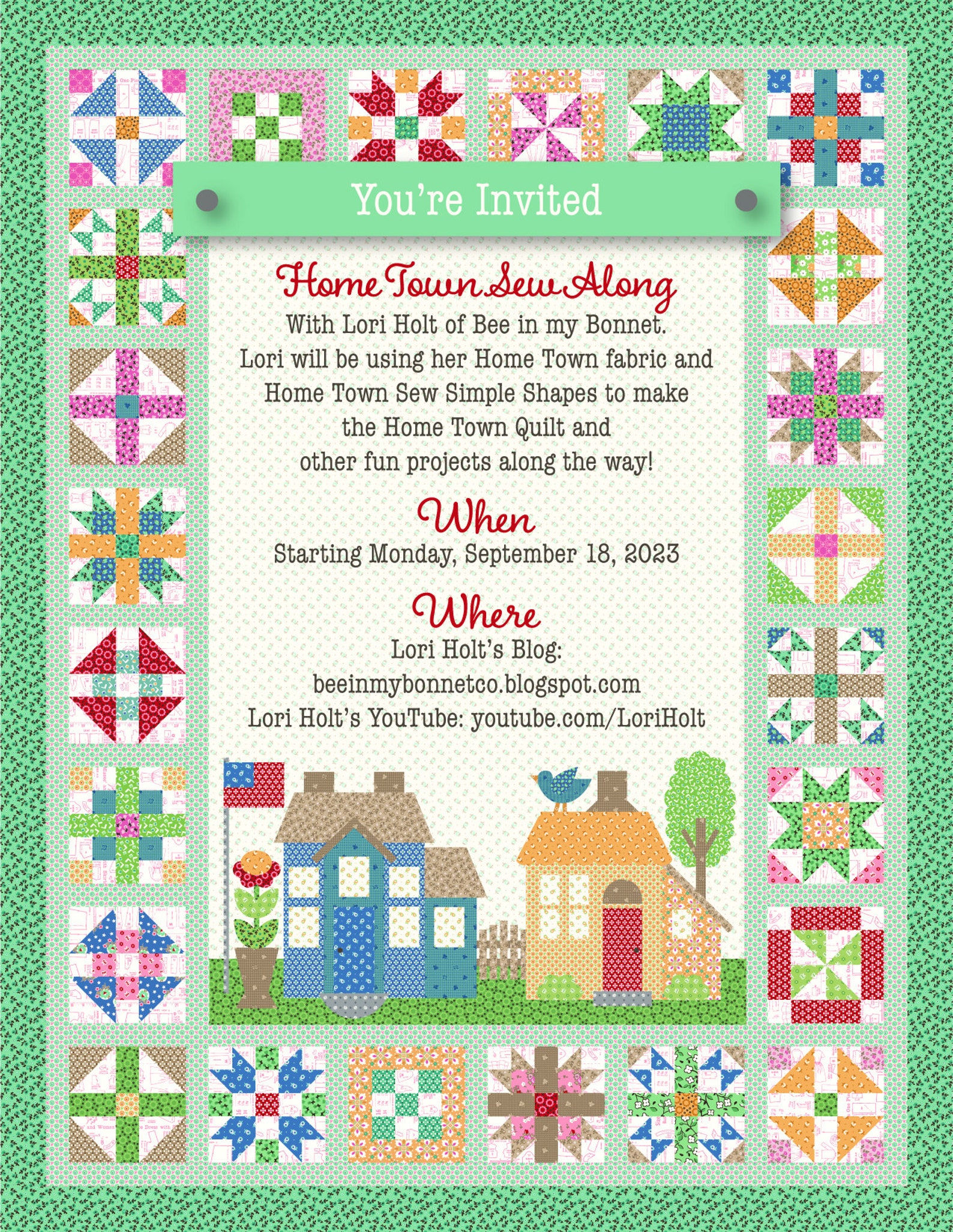 Home Town Quilt Kit by Lori Holt for Riley Blake Designs Etsy