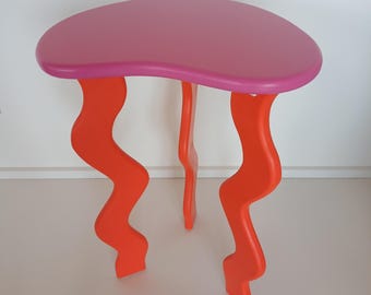 Curved side table "Big Fanni" (height 60.5 cm), coffee table, bedside table, living room table, plant stand