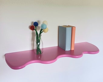 Wavy shelf "Saari", Curvy Shelf, colorful shelf, funky shelf, wavy shelf, storage, special shelf, unique shelf