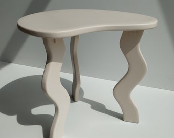 Side table "Fanni" (cream white), coffee table, side table, nightstand, plant stand, modern table, designer table, curved table