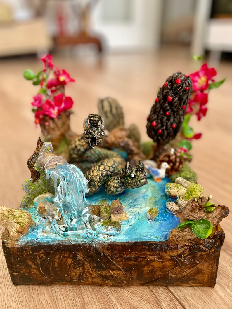 Mystic Dragon Backflow Incense Burner Snake Fantastic Back Etsy