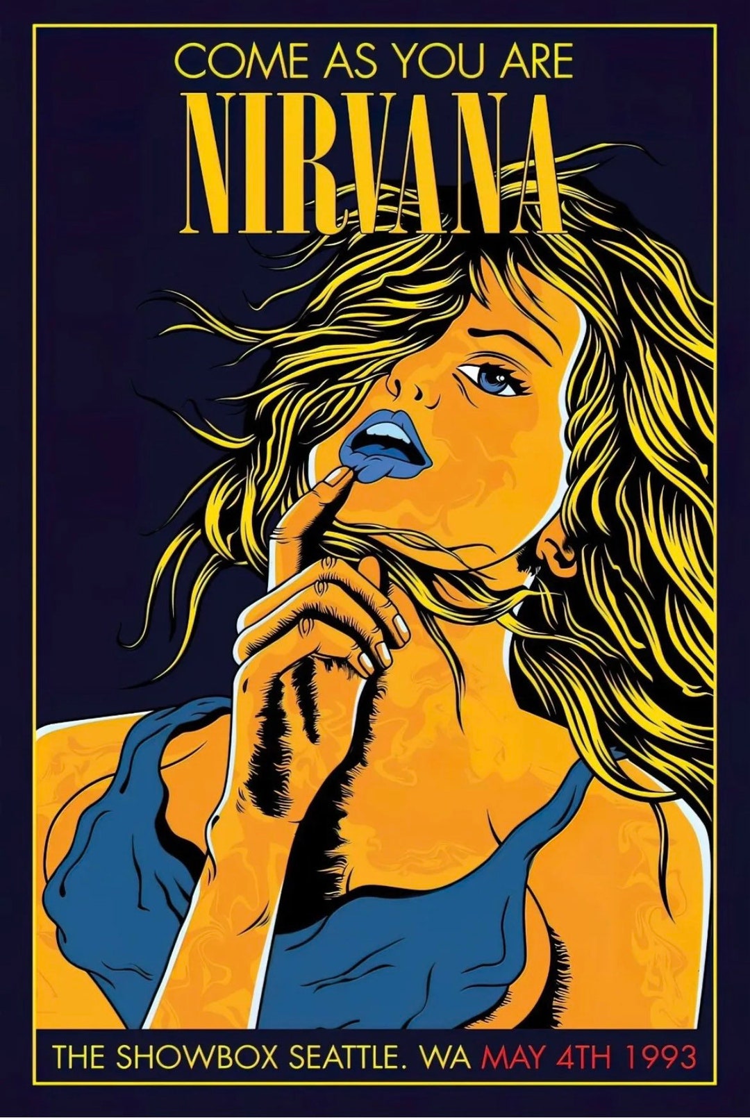 Nirvana Bands A4 Poster and Prints Art Prints Framed Etsy