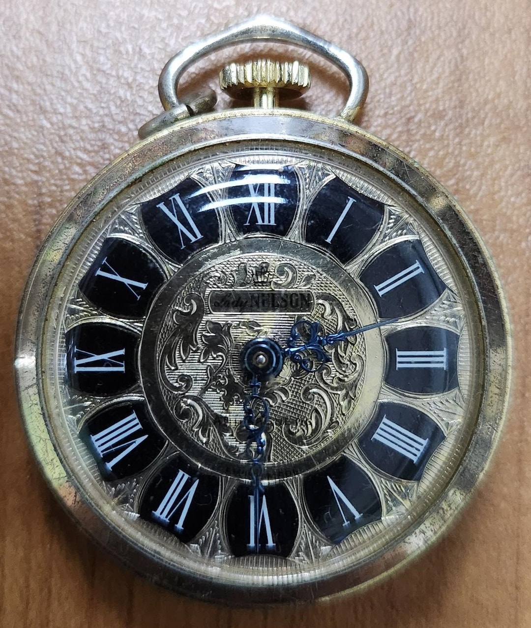 Vintage LADY NELSON Pocket Watch Swiss Made Winding Gold