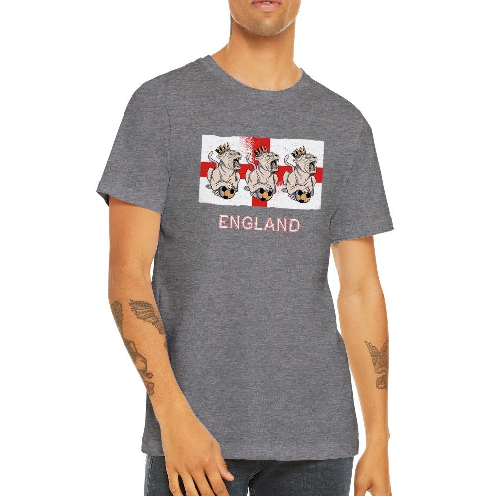 Discover England, Three Lions  Premium Unisex Crewneck T-shirt