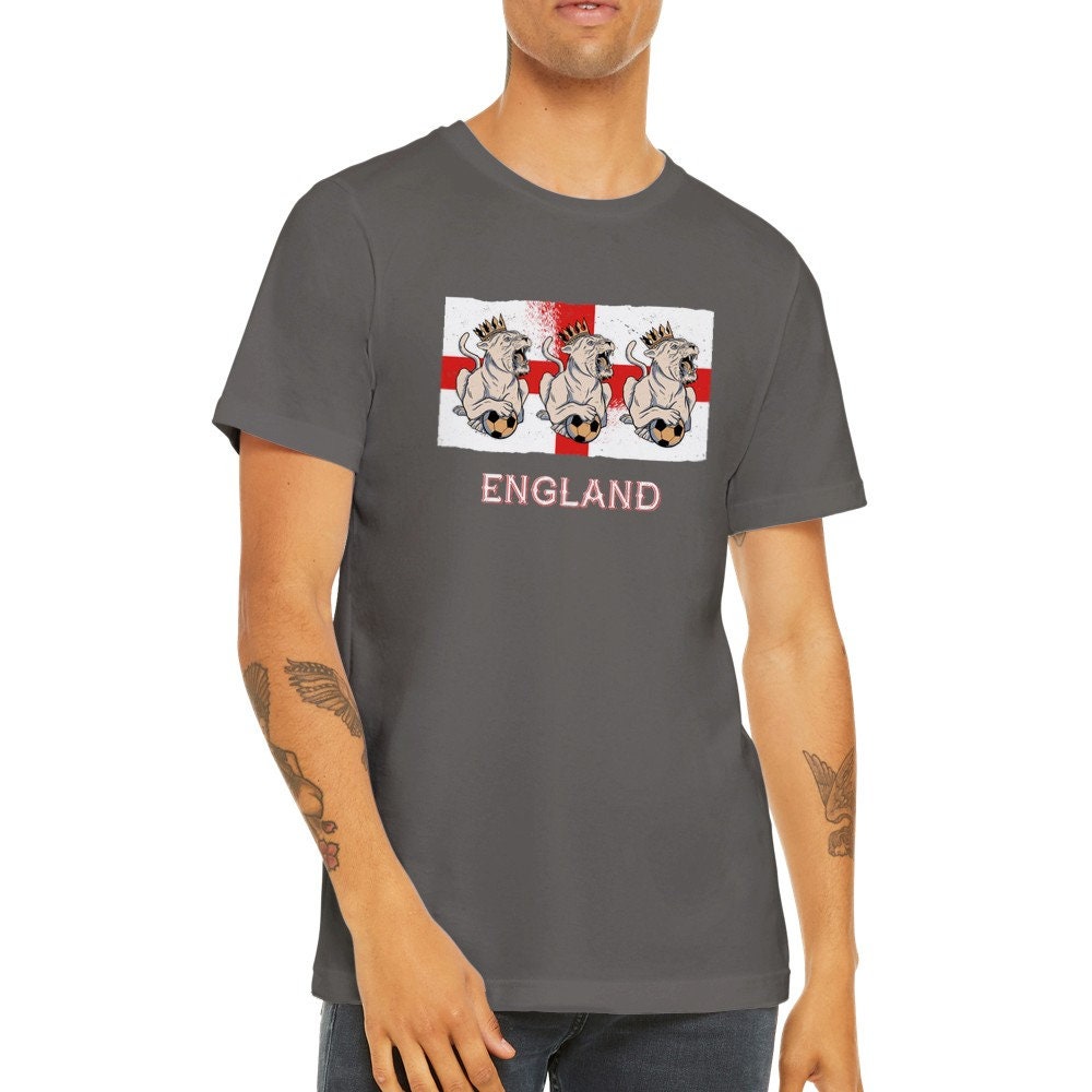 Discover England, Three Lions  Premium Unisex Crewneck T-shirt