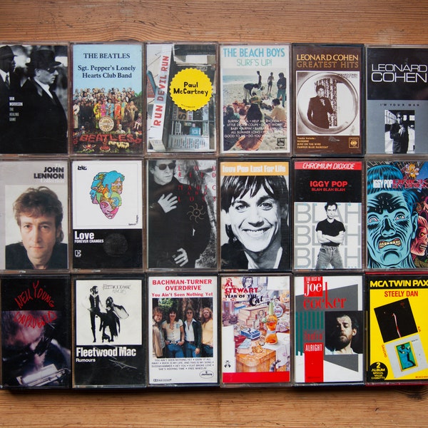 Cassette tapes original vintage - select your album | all in VG condition & tested | Iggy Pop Beatles Love Leonard Cohen Paul McCartney