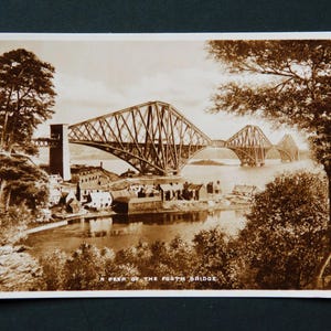 carte postale vintage de Forth Rail Bridge | Non voyagée | Ecosse Ecossais