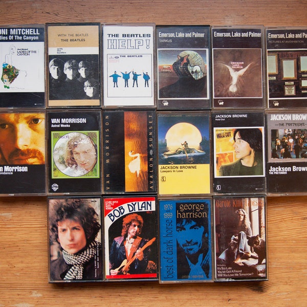 Original vintage 1970s music cassette tapes - select your album | all in VG condition & tested | Emerson Lake And Palmer Bob Dylan Beatles