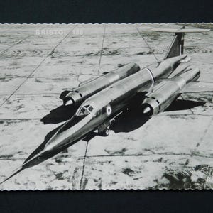 ancienne carte postale de l'avion à réaction expérimental Bristol 188 | Non voyagée | britannique