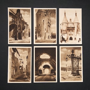 Mixed lot of 6 vintage postcards of Nancy, France | scrapbooking journaling | mixed ages