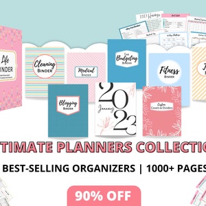 Printable Life Management Planner, 9 In 1 | Each PDF Template Of This Mega Household Bundle Will Organize Your Home & Life Within One Binder