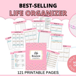 Printable Life And Household Planner Pages - Life , Home, Mom, Productivity, Health, Cleaning, Family, Goals Binder | Ultimate Daily Bundle