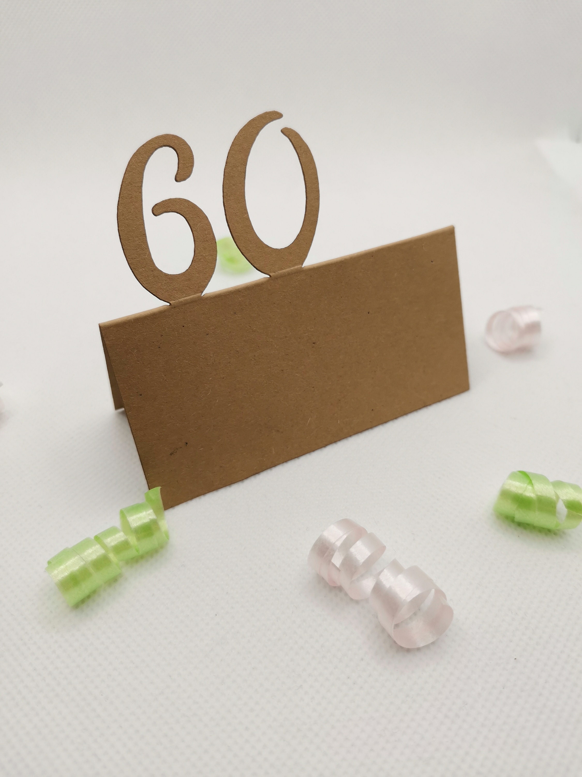 Tischkärtchen Geburtstag Party 60. Geburtstag Feier Fest Familie