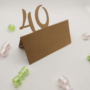 Tischkärtchen 40. Geburtstag Platzkarten Namenskarten Tischkarten Karten Originell Einzigartig Außergewöhnlich Dekoration Deko Besonderes