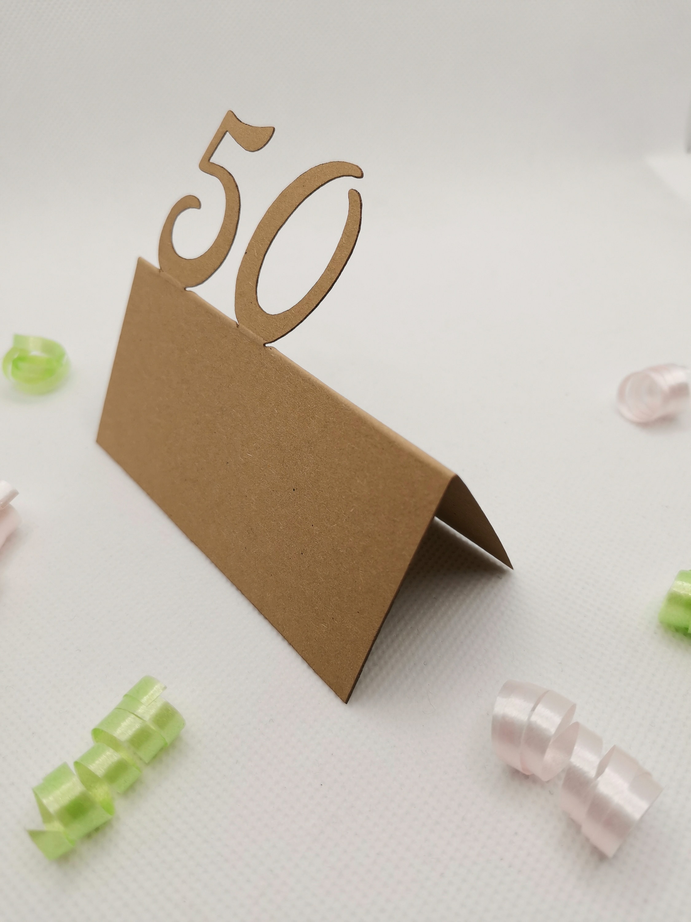 Tischkärtchen Geburtstag Party 50. Geburtstag Feier Fest Familie
