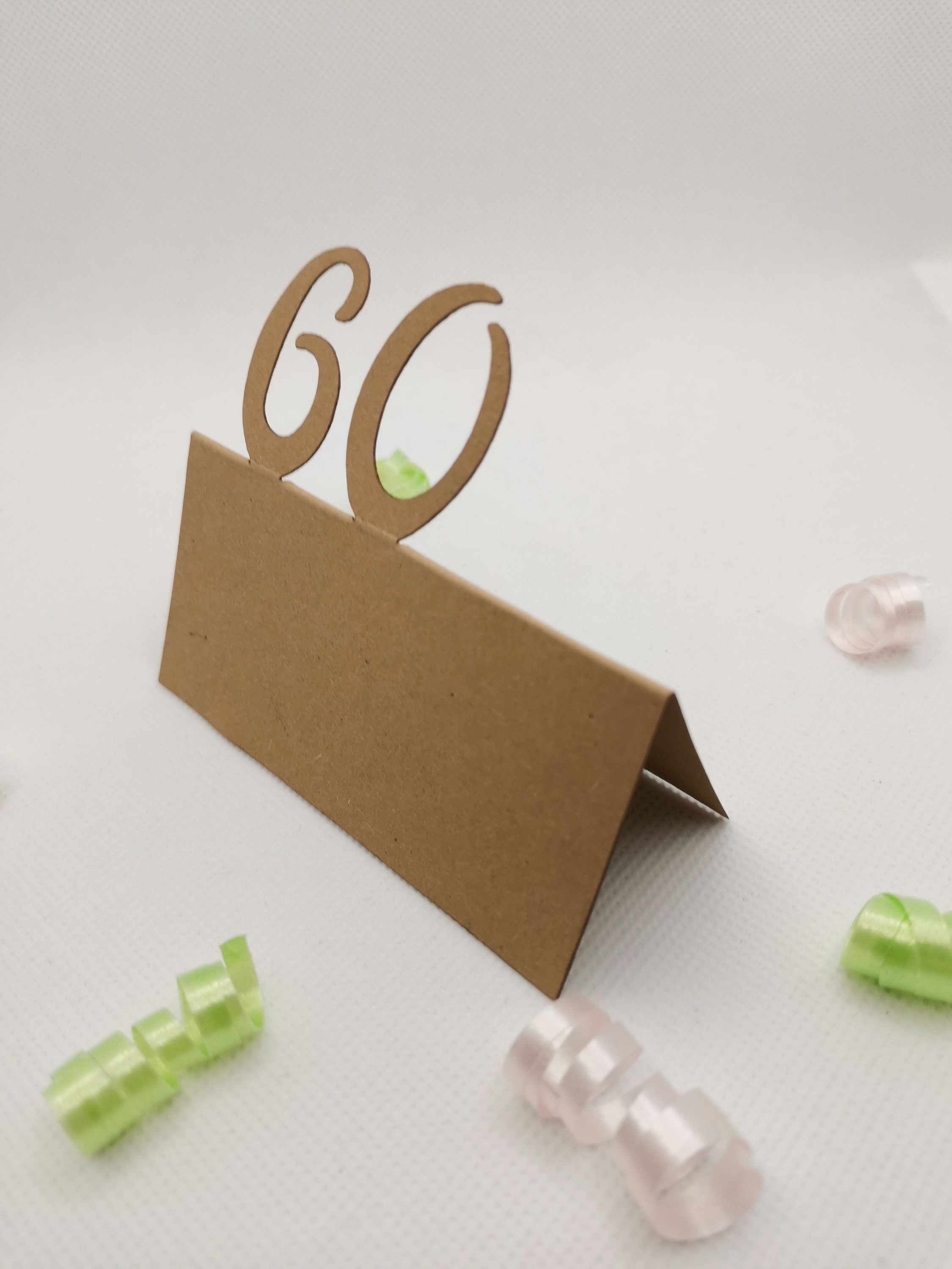 Tischkärtchen Geburtstag Party 60. Geburtstag Feier Fest Familie