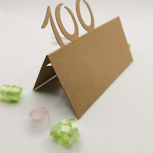 Tischkärtchen 100. Geburtstag Platzkarten Namenskarten Tischkarten Karten Originell Einzigartig Außergewöhnlich Dekoration Deko Besonderes