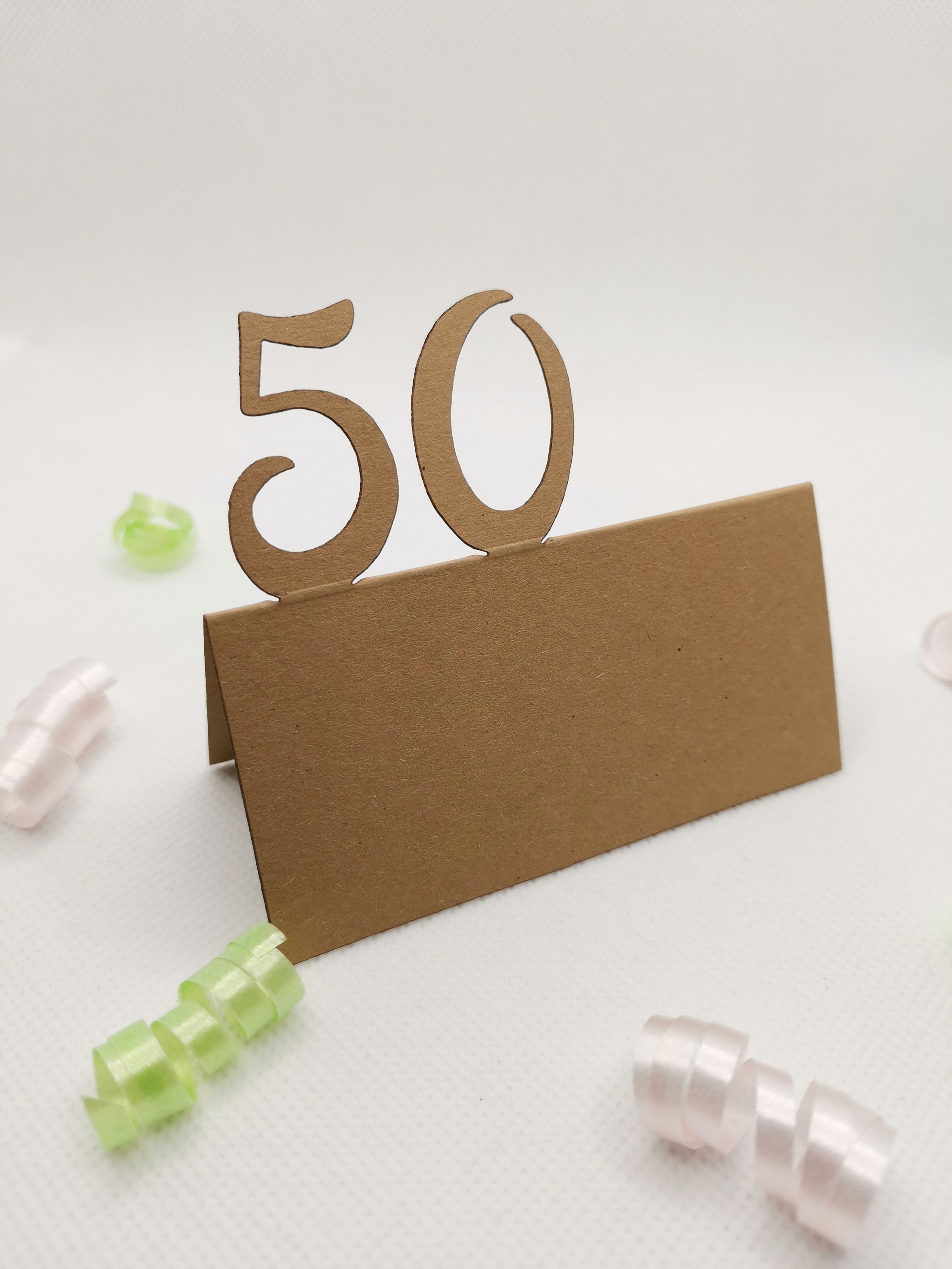 Tischkärtchen Geburtstag Party 50. Geburtstag Feier Fest Familie