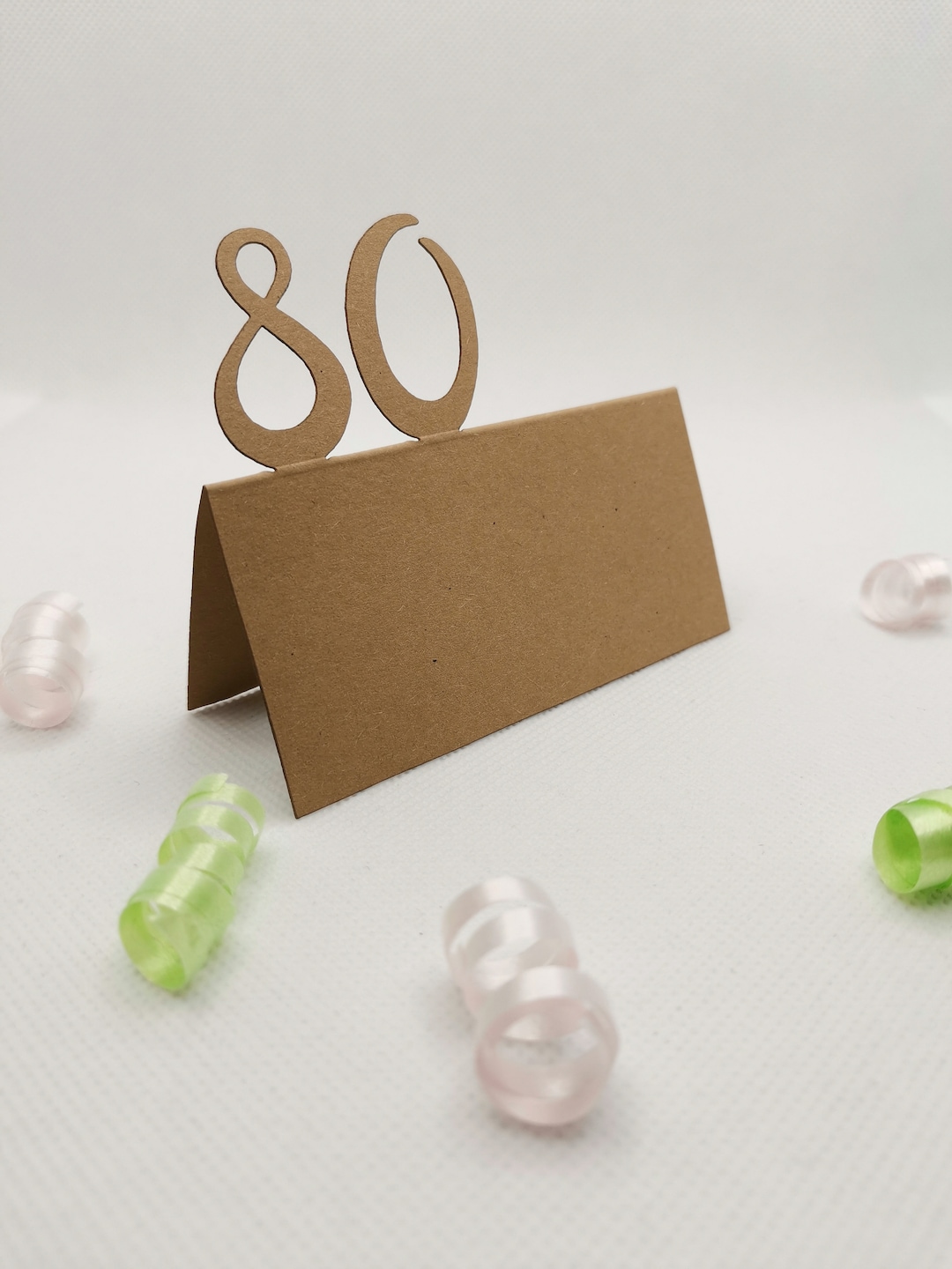 Tischkärtchen Geburtstag Party 80. Geburtstag Feier Fest Familie