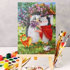 zomerse ansichtkaart, ansichtkaart egel, leuke ansichtkaart op bestelling, ik hou van jou ansichtkaart, ansichtkaart egelliefhebber, postcrossing"