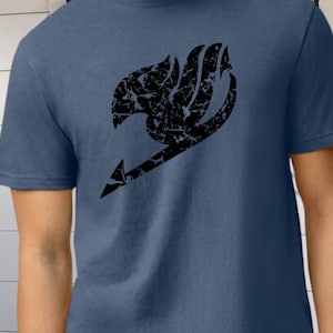 Fairy Tail Logo Anime T-Shirt, Distressed Tee, Gift for Anime Fans, Fairy Tail Shirt for Him & Her, Anime Theme Tee