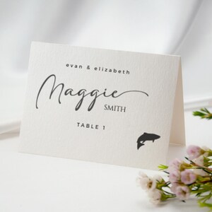 Modèle modifiable de marque-places de mariage, décoration d'hébergement pour un anniversaire, marque-places de table pour une réception, téléchargement immédiat modifiable