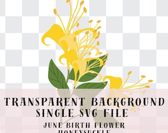 June Birth Flower SVG: Honeysuckle Cutting File for Cricut (Digital Download)
