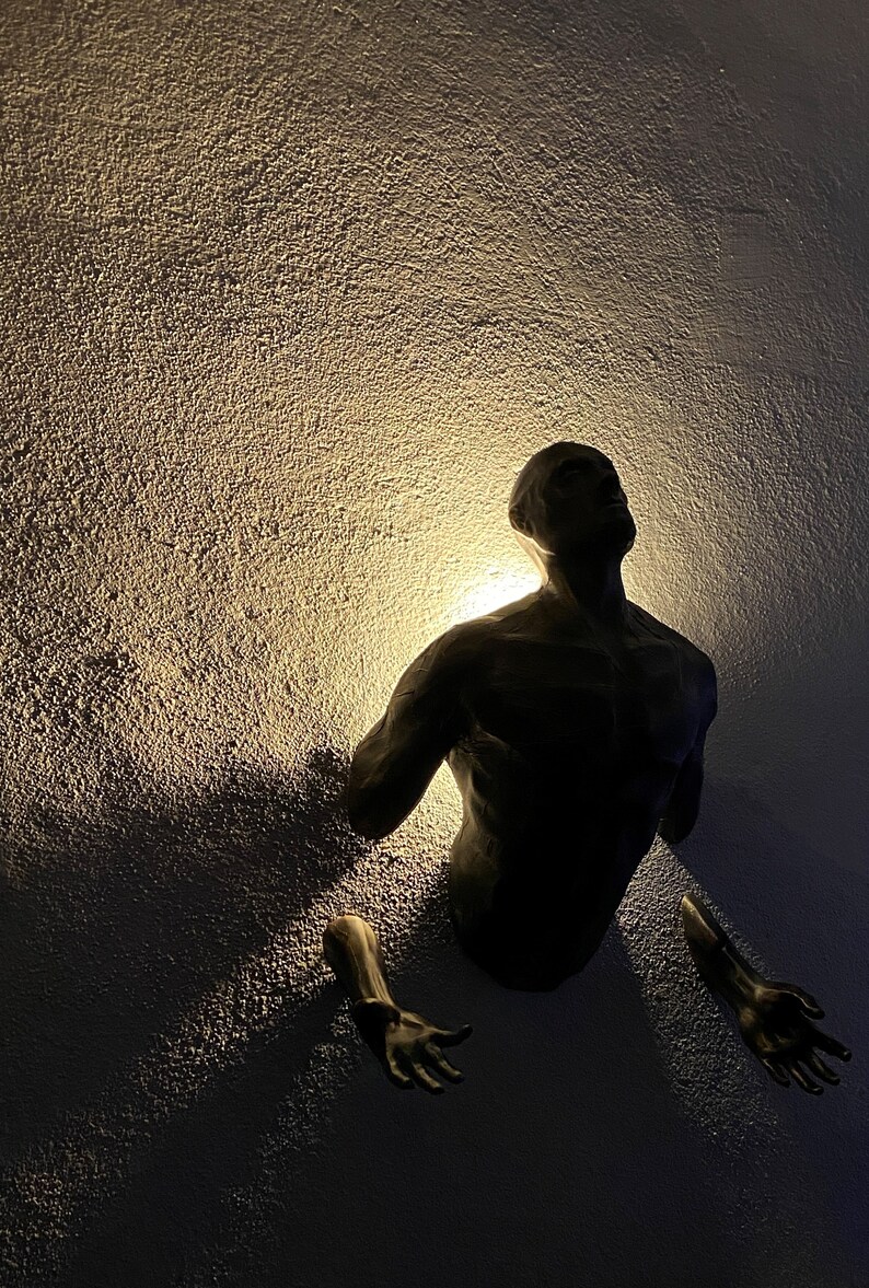 Wall Man Sculpture, Wall Decoration Wall Sculpture, Human Sculpture