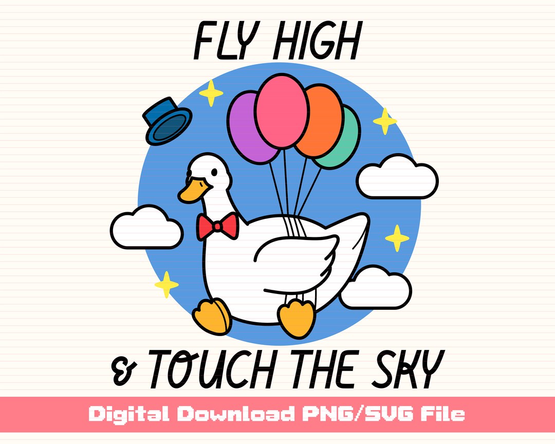 Goose Flight Sticker Cute Goose Fly Png Goose Svg Funny Goose Sticker File, Shirt, Mug ...