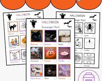 Halloween Scavenger Hunt Printable Activity For Kids|Trick O Treat Alternative Activity|Halloween Spotter Sheet|Printable Halloween Game
