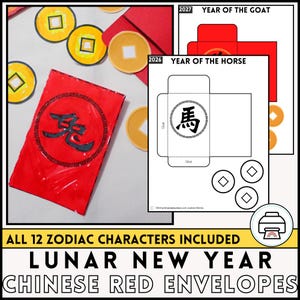 Lunar New Year Activity | Chinese Lucky Red Envelope Craft | Year of ...