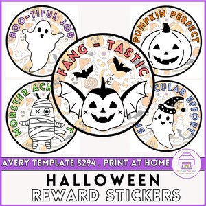 Adesivi premio di Halloween per insegnanti / Homeschool