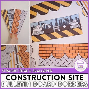 Construction Site Bulletin Board Borders | Construction Themed Classroom Display