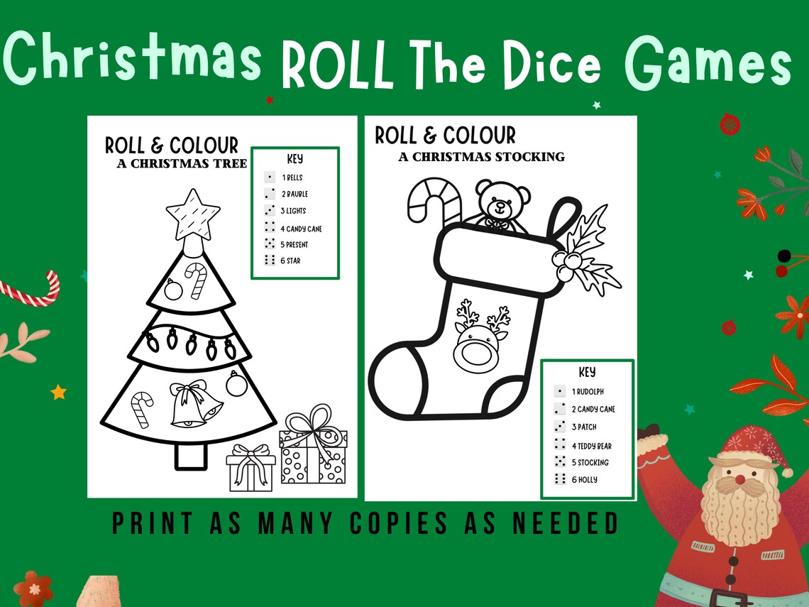 Roll the Dice Christmas Games Make A Dice Gingerbread Etsy UK