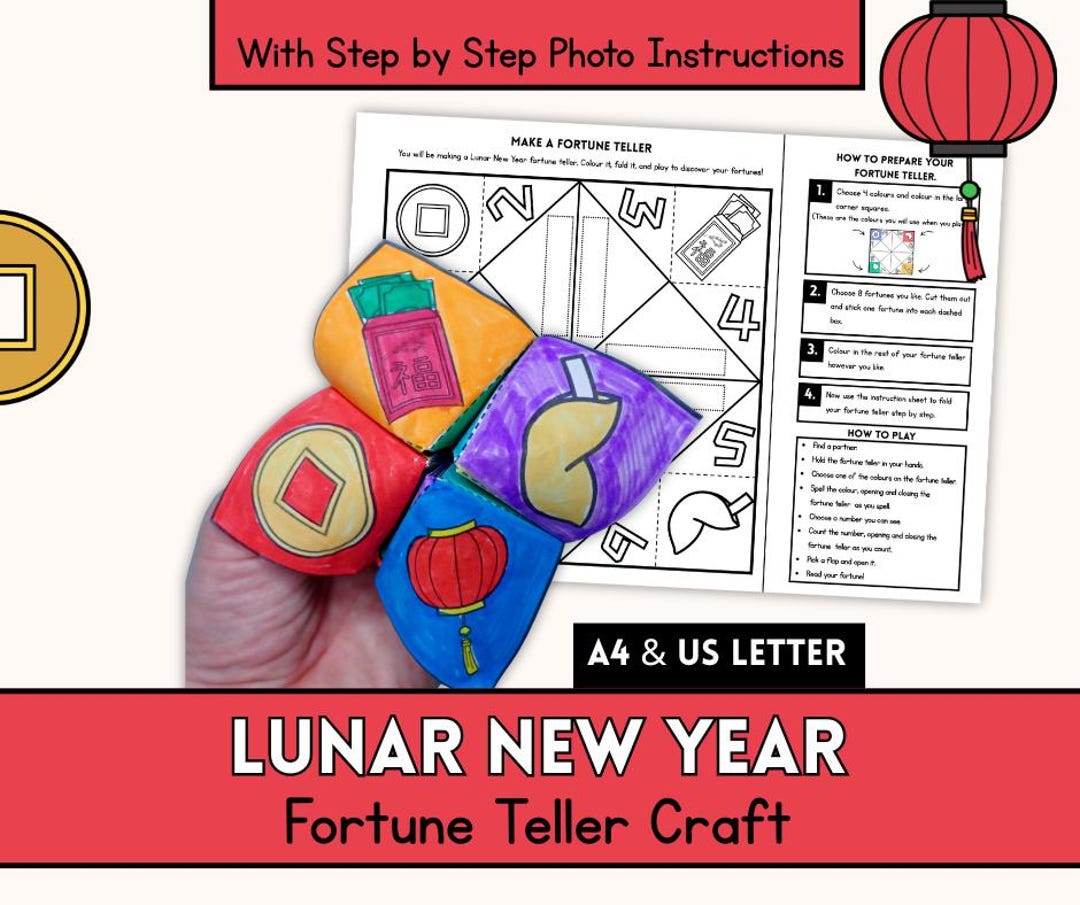 Lunar Chinese New Year Fortune Teller Craft Activity - Etsy