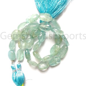 14.00-18.00 MM | Smooth Plain Ct Aquamarine Stone, Natural Aquamarine Gemstone, AAA+ Beautiful Aquamarine Beads, Aquamarine Oval Shape Beads