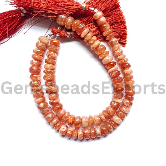 MM Sunstone Rondelle Shape Beads, AAA+ Beautiful