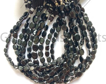 Black Spinel Oval Shape Stone | Natural Black Spinel Gemstone | AAA Beautiful Spinel Beads | Briolette Faceted Oval Cut Beads | 7.00-7.50 MM